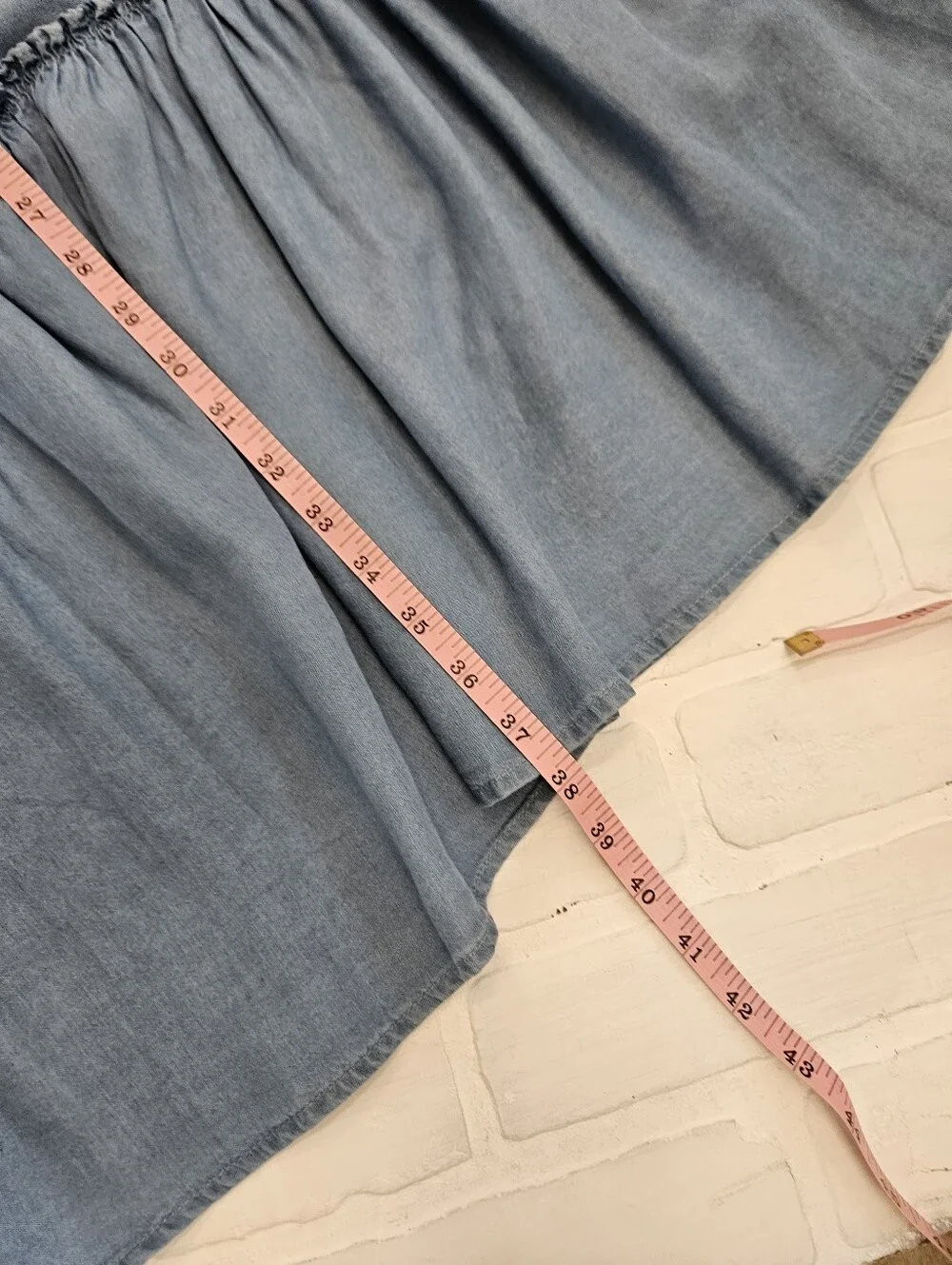Tiered Chambray Skirt
